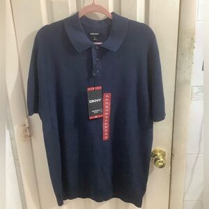DKNY Men's Deep Blue Polo Shirt